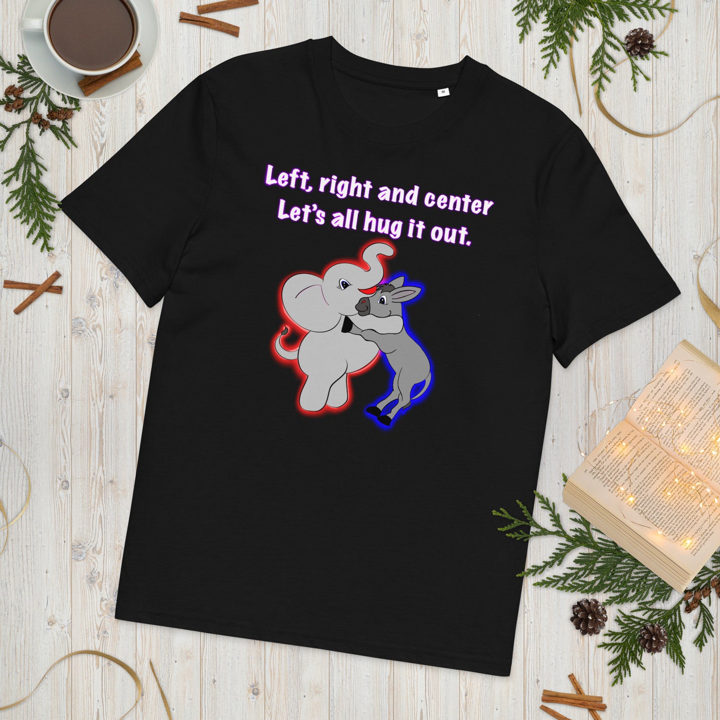 Let's hug it out Unisex organic cotton t-shirt