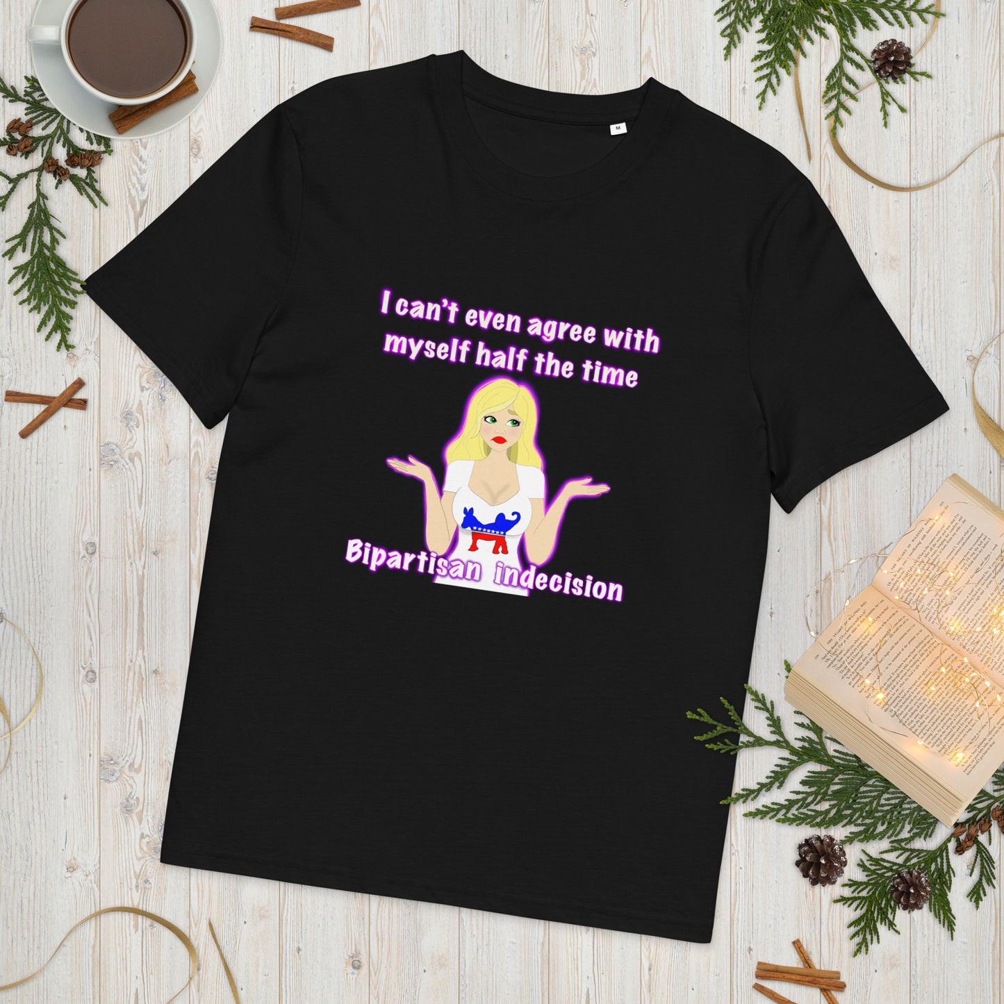 Bipartisan Indecision Unisex organic cotton t-shirt