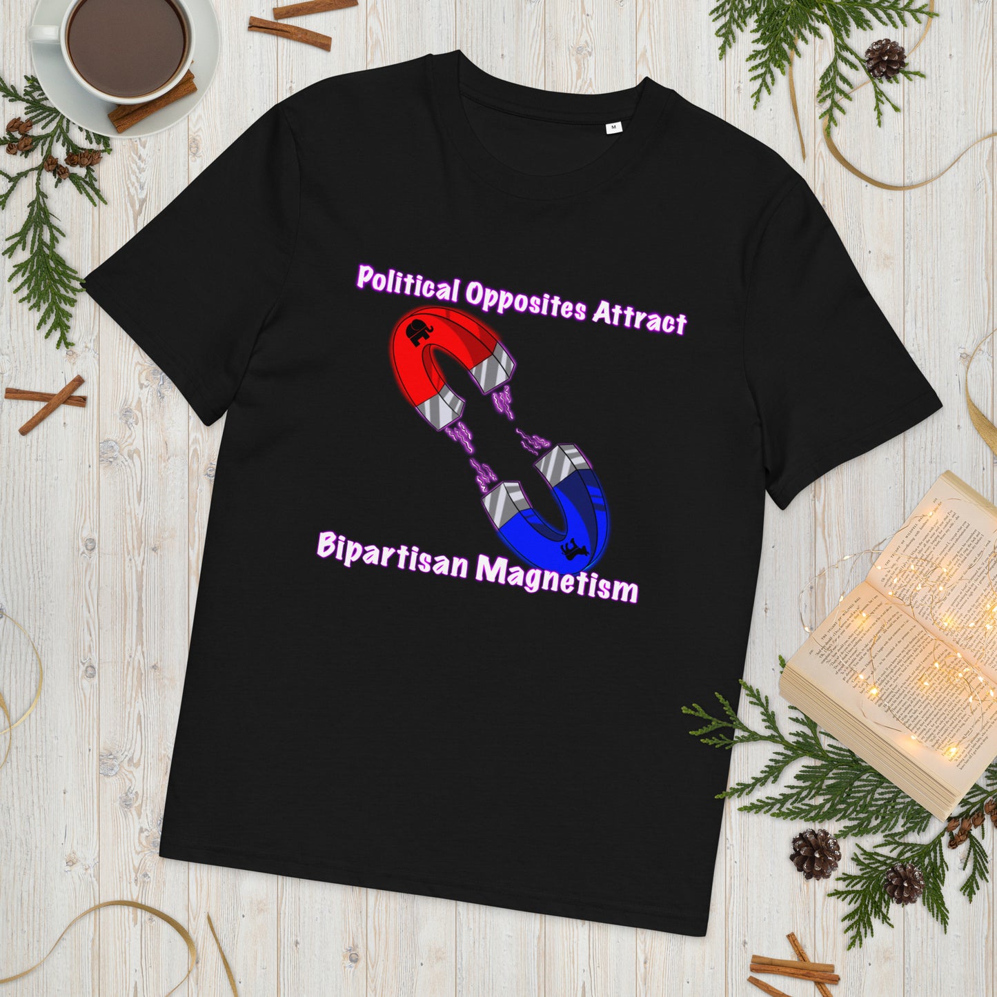 Bipartisan Magnetism Unisex organic cotton t-shirt