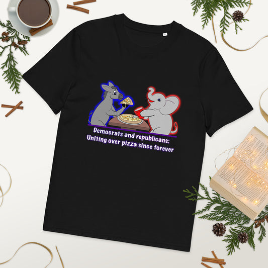 Pizza Unisex organic cotton t-shirt