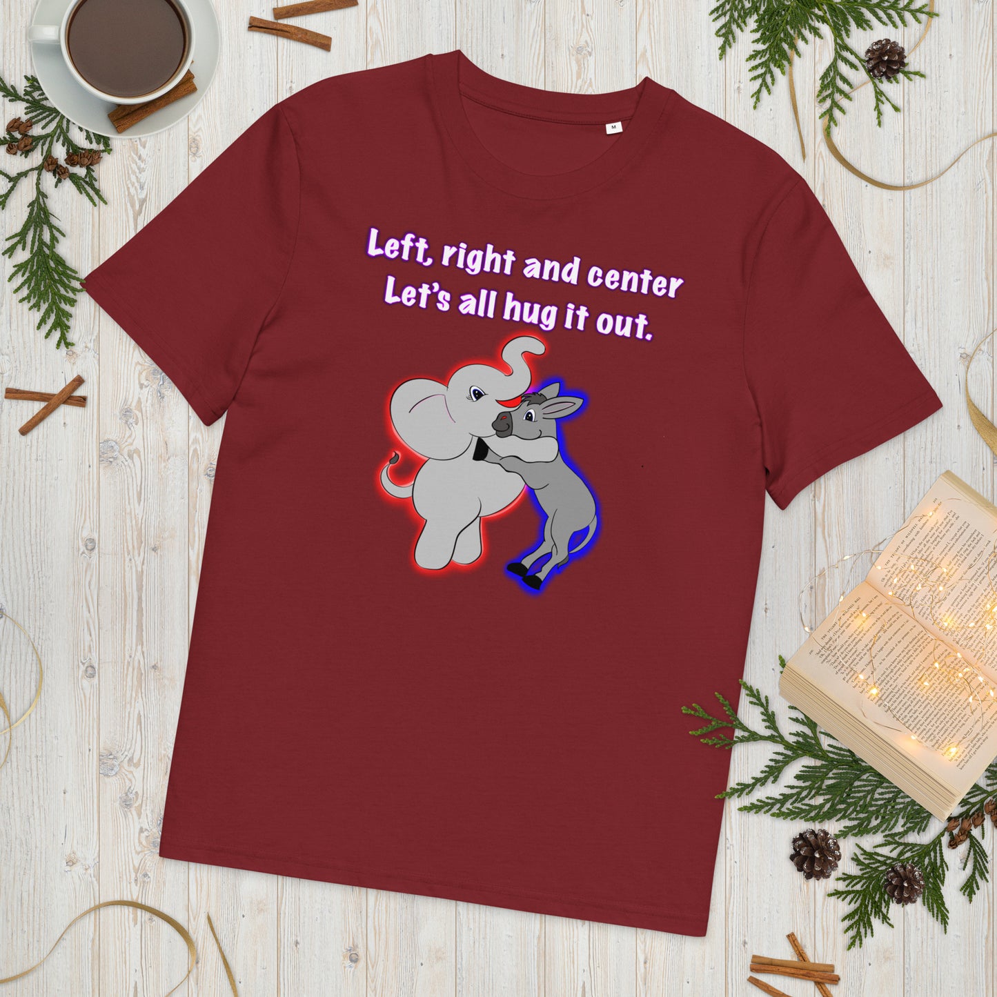 Let's hug it out Unisex organic cotton t-shirt