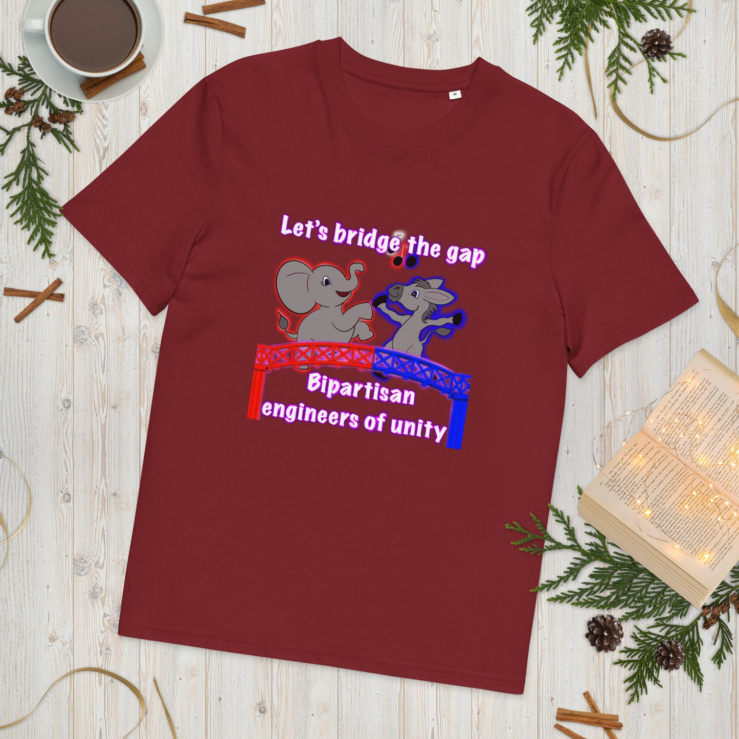 Bridge the gap Unisex organic cotton t-shirt