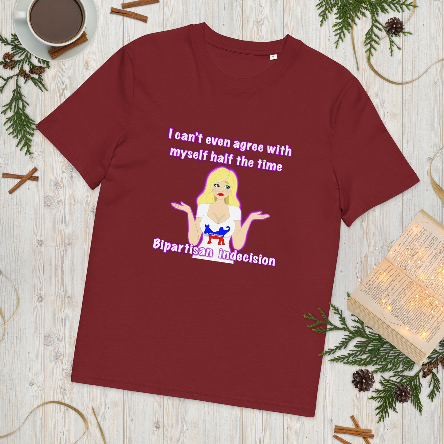 Bipartisan Indecision Unisex organic cotton t-shirt