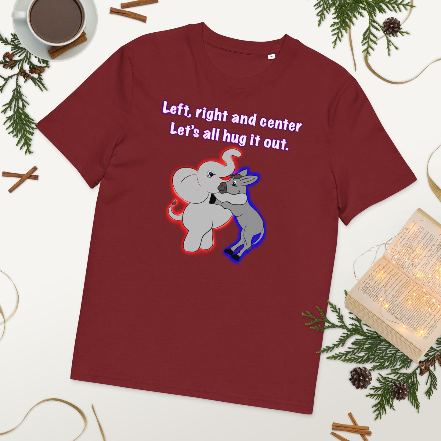 Let's hug it out Unisex organic cotton t-shirt