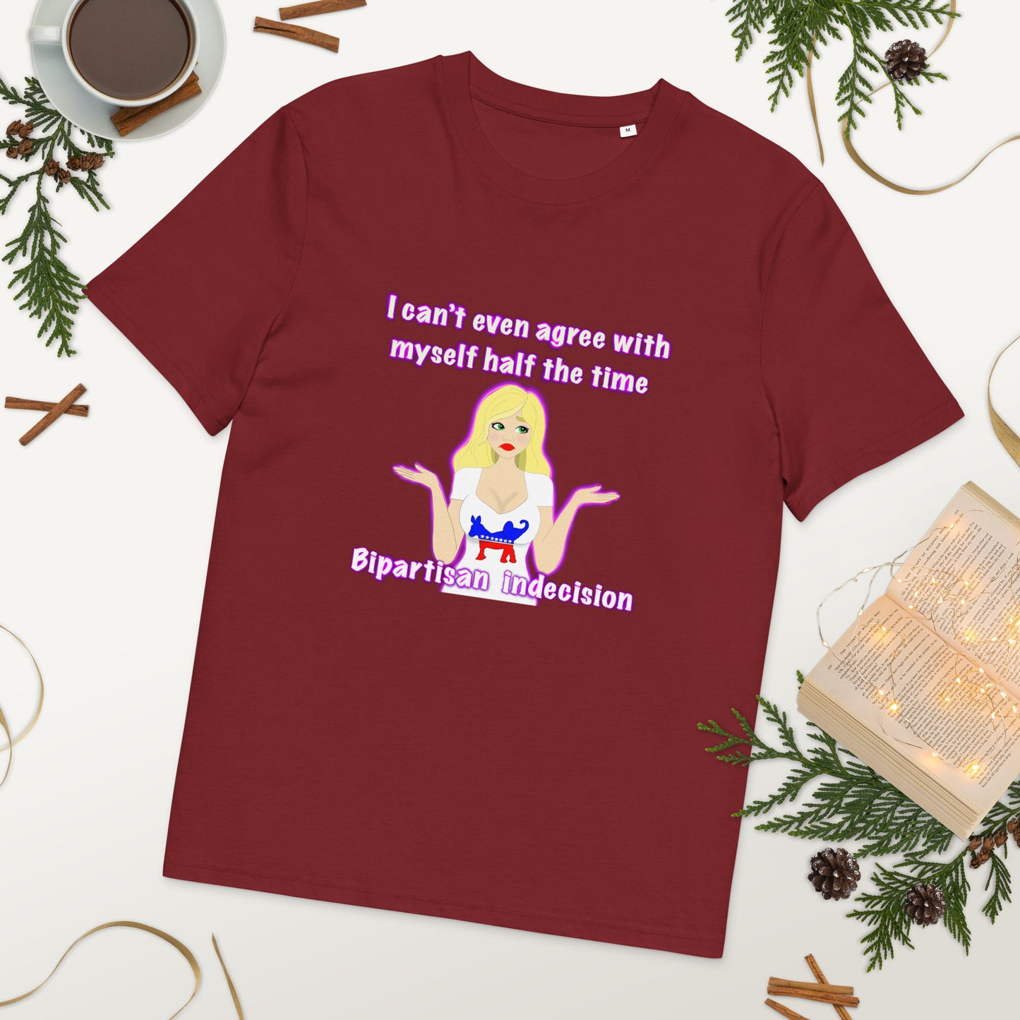 Bipartisan Indecision Unisex organic cotton t-shirt