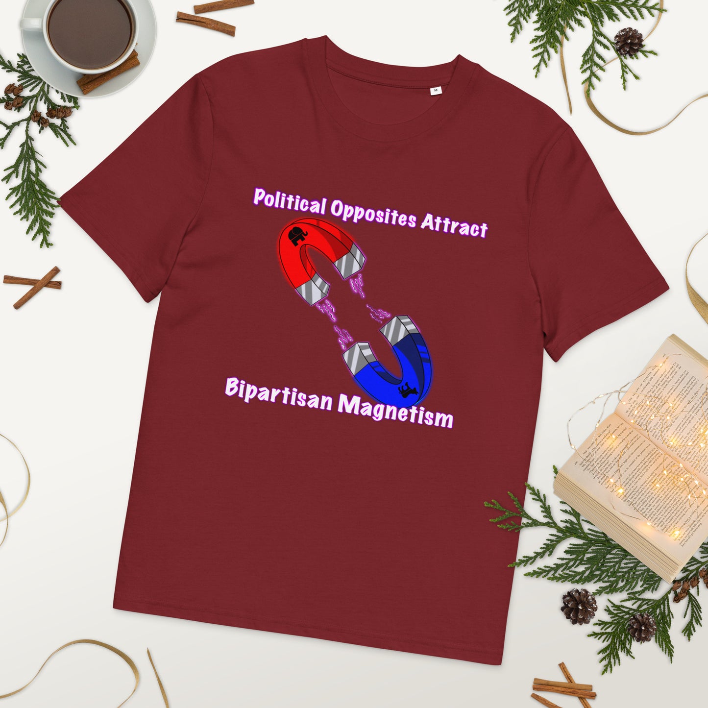 Bipartisan Magnetism Unisex organic cotton t-shirt