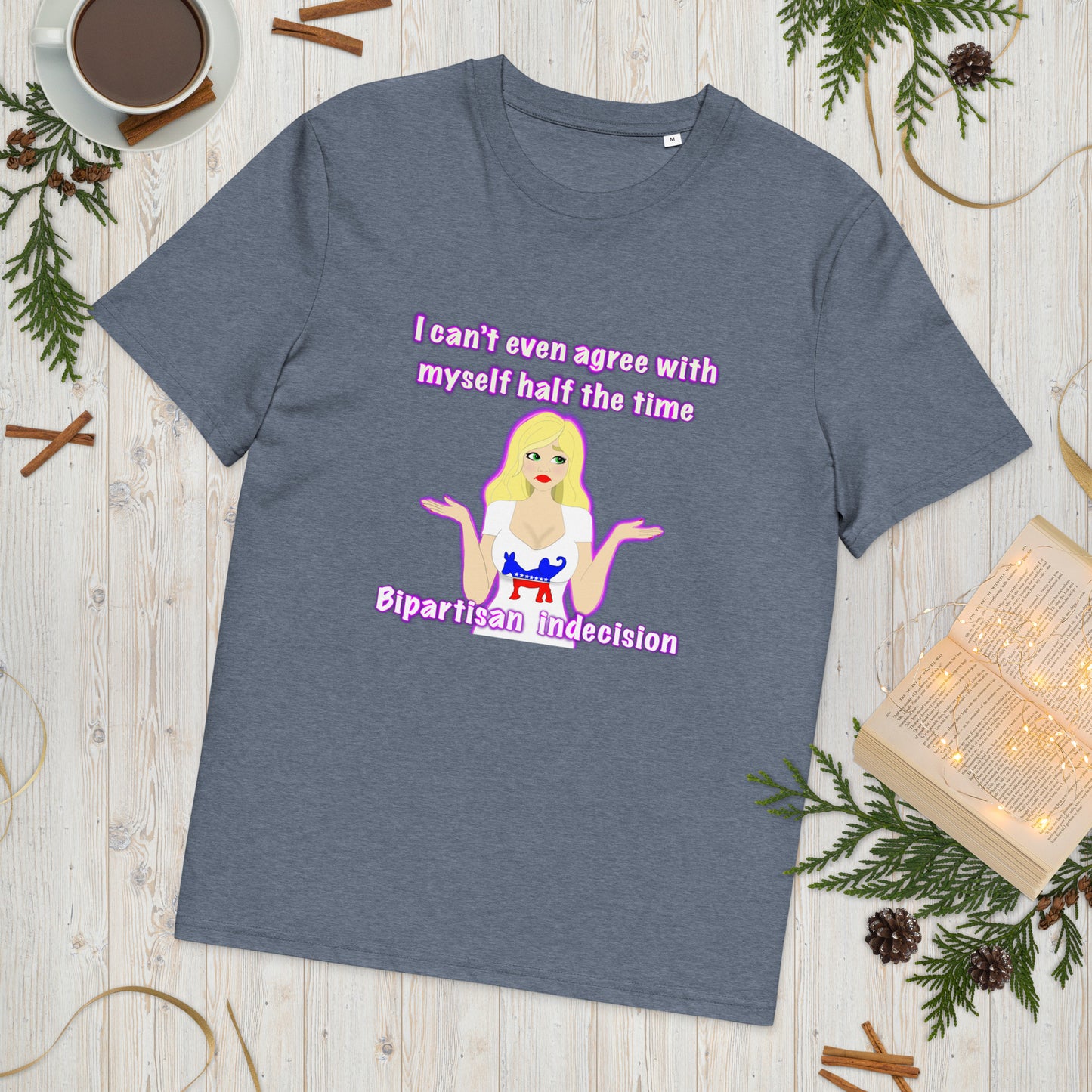 Bipartisan Indecision Unisex organic cotton t-shirt