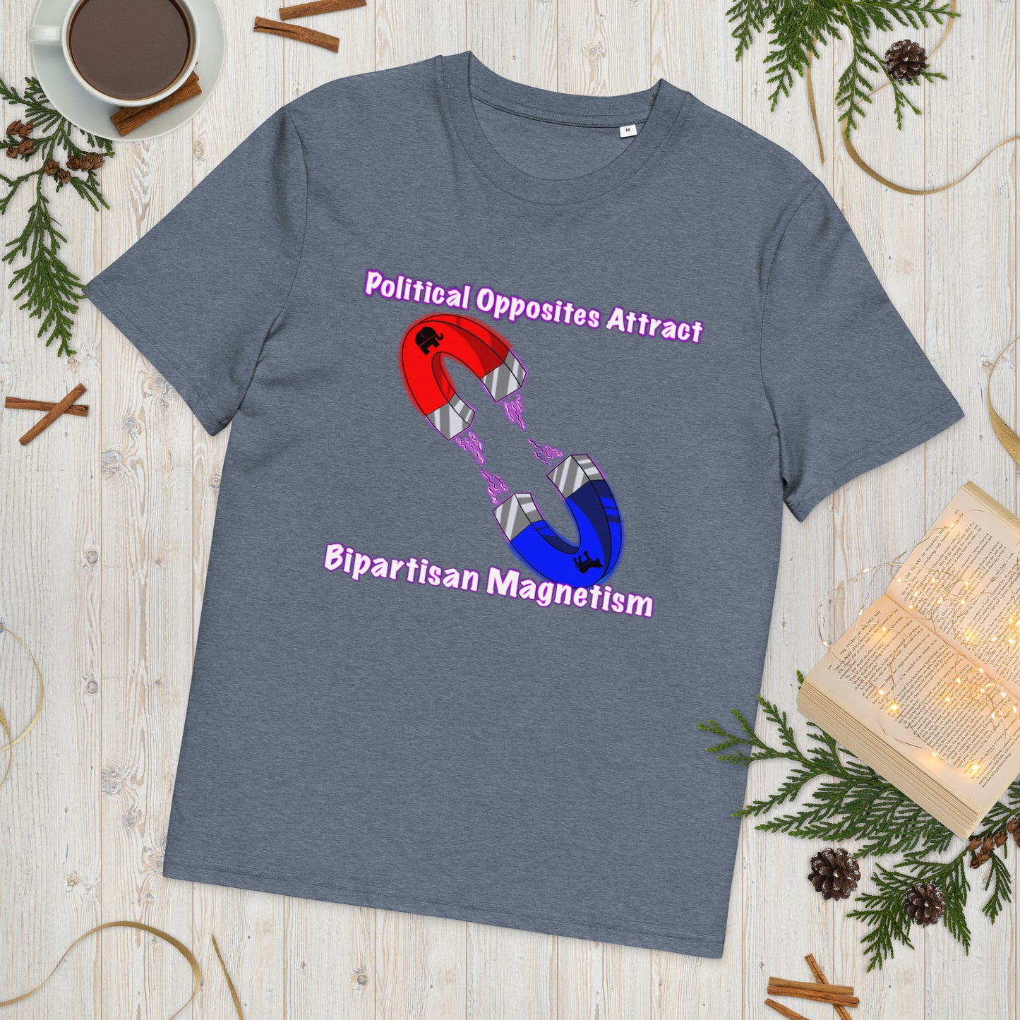 Bipartisan Magnetism Unisex organic cotton t-shirt