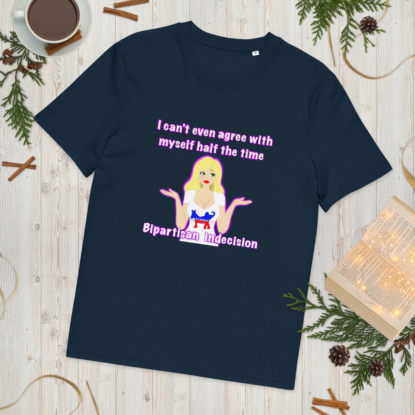 Bipartisan Indecision Unisex organic cotton t-shirt