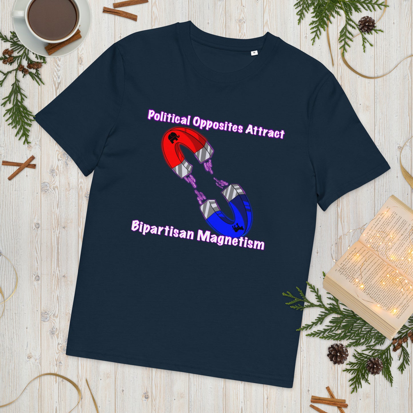 Bipartisan Magnetism Unisex organic cotton t-shirt