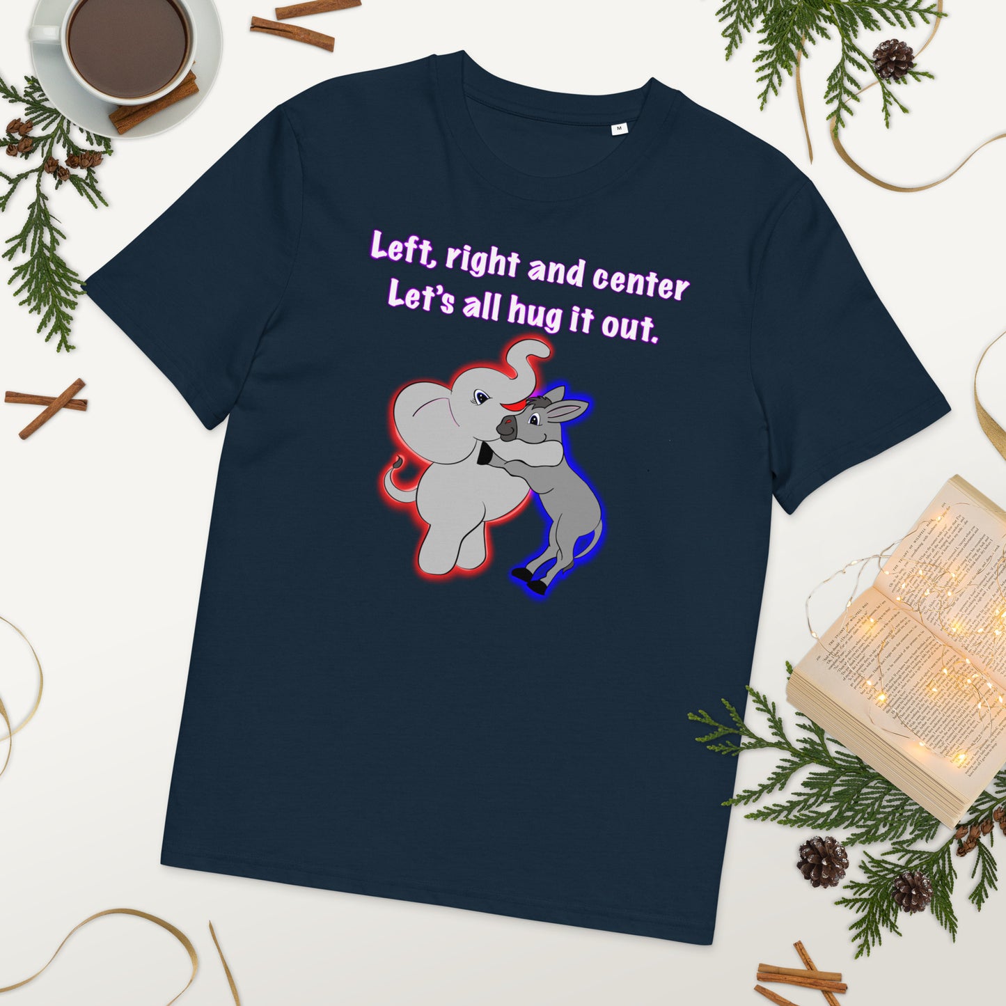 Let's hug it out Unisex organic cotton t-shirt