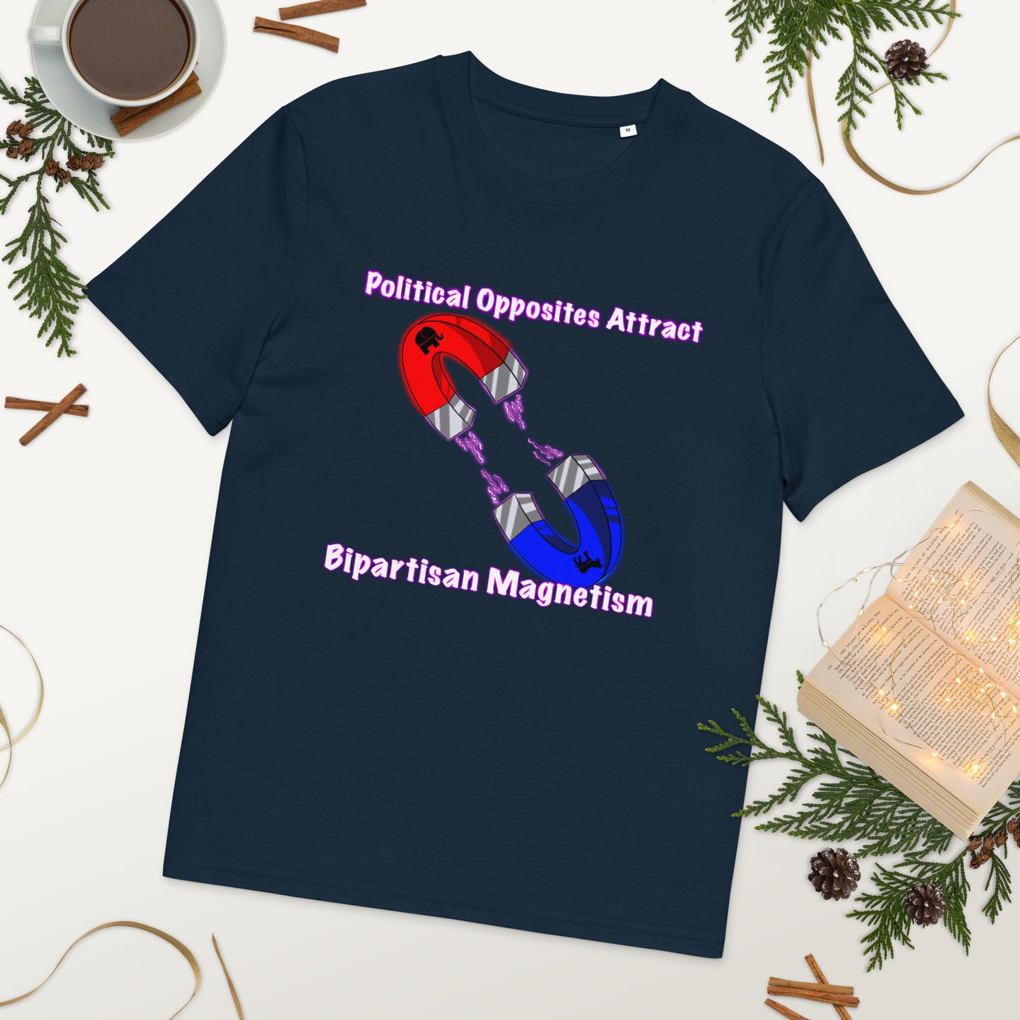 Bipartisan Magnetism Unisex organic cotton t-shirt