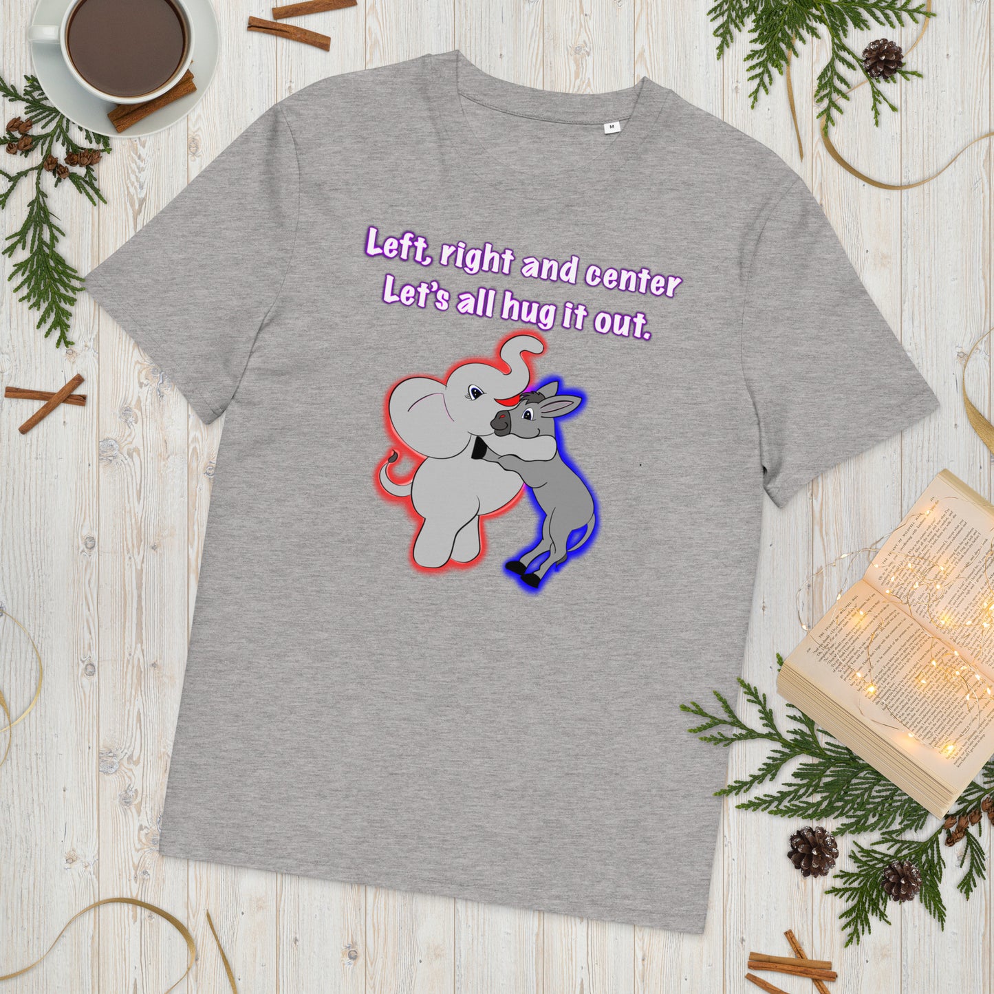 Let's hug it out Unisex organic cotton t-shirt