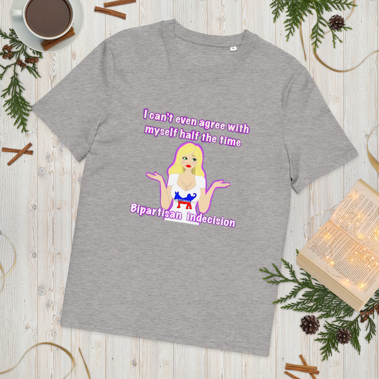 Bipartisan Indecision Unisex organic cotton t-shirt