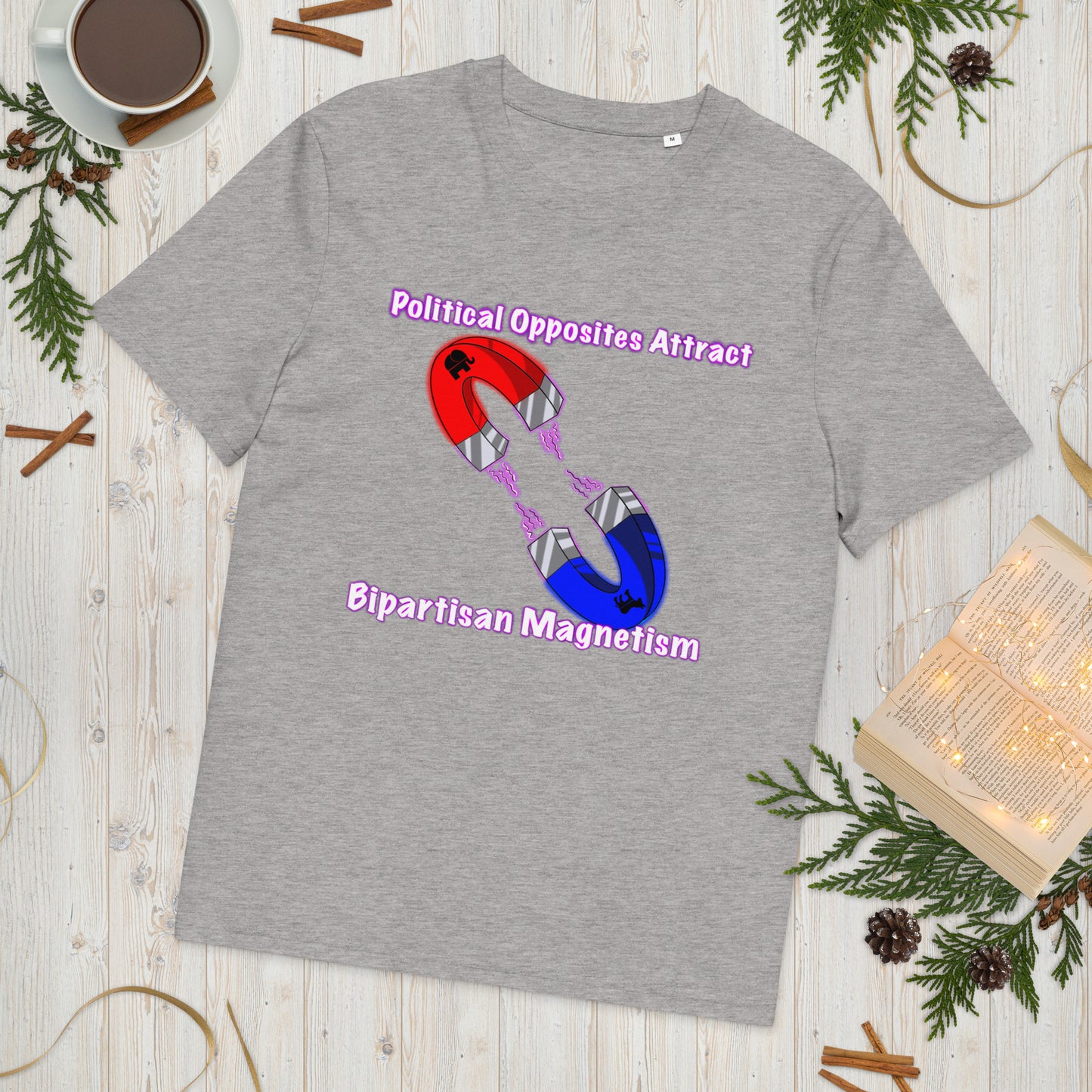 Bipartisan Magnetism Unisex organic cotton t-shirt