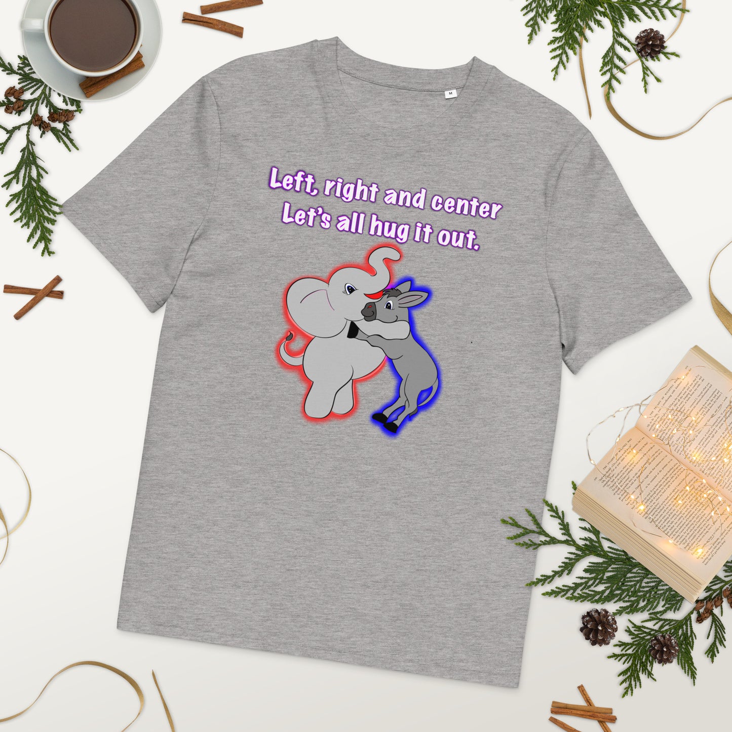 Let's hug it out Unisex organic cotton t-shirt