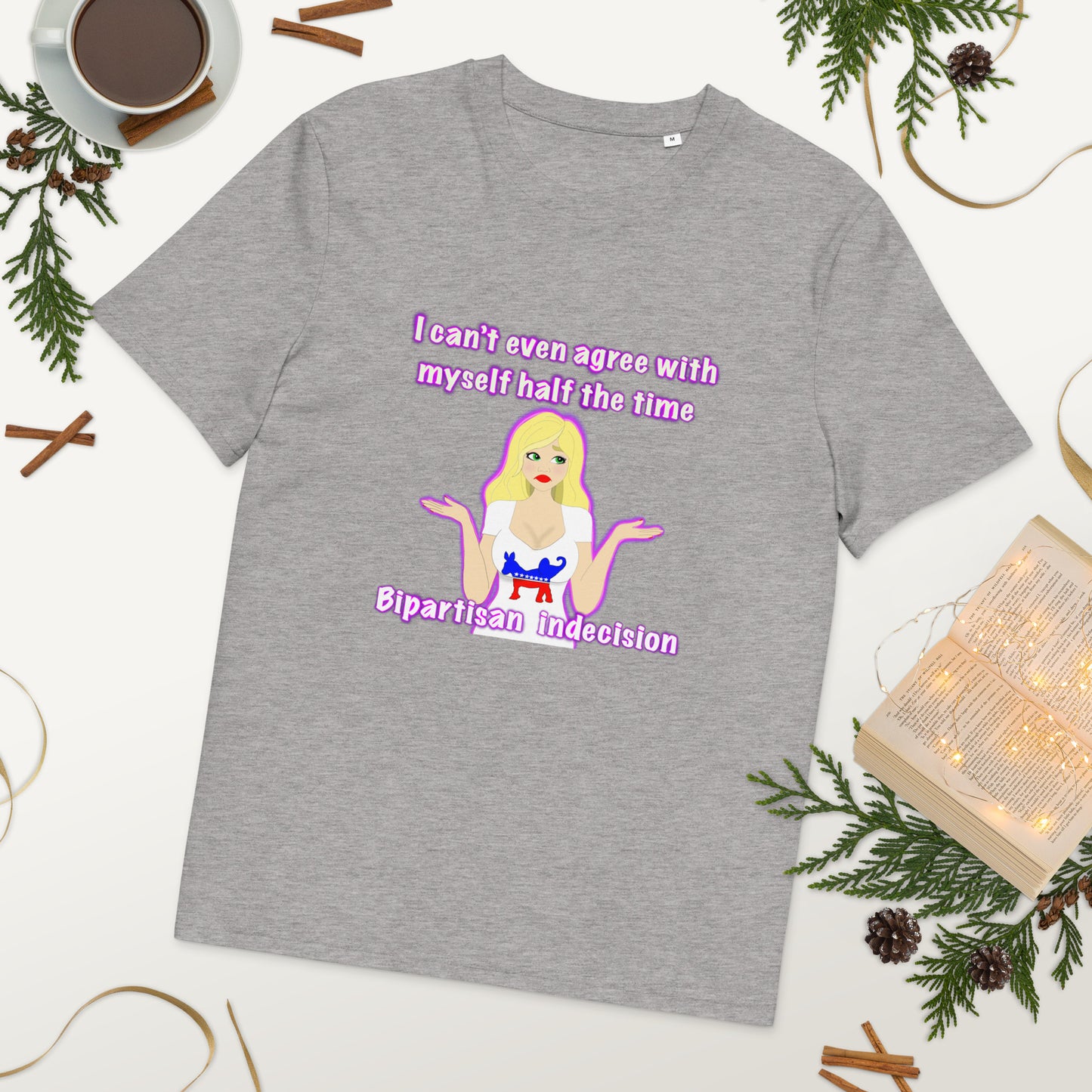 Bipartisan Indecision Unisex organic cotton t-shirt