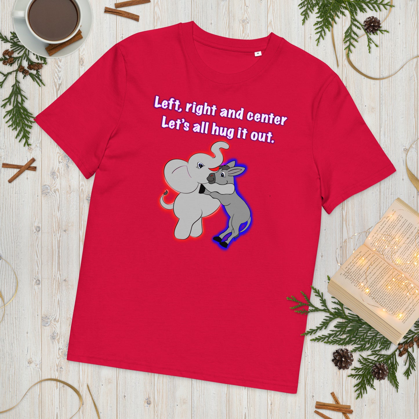 Let's hug it out Unisex organic cotton t-shirt