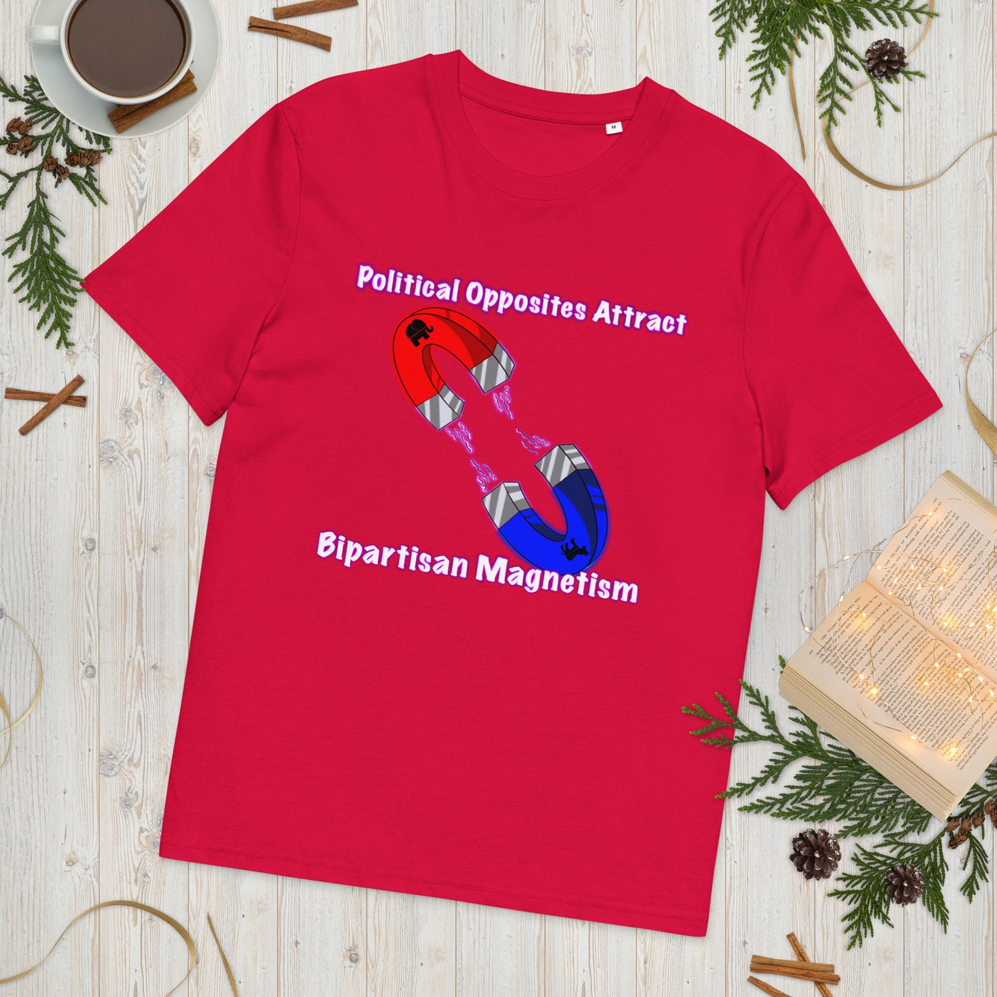 Bipartisan Magnetism Unisex organic cotton t-shirt