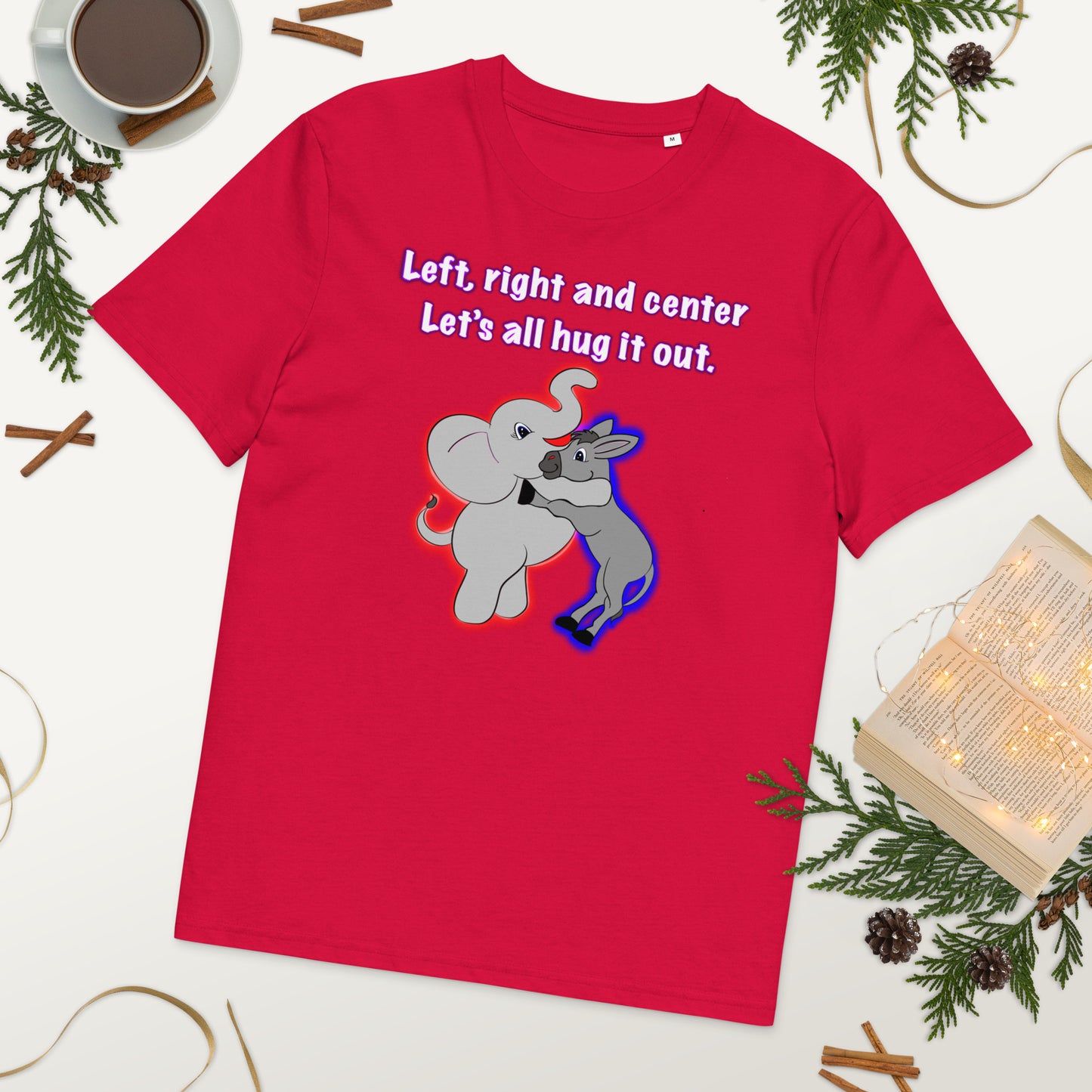 Let's hug it out Unisex organic cotton t-shirt