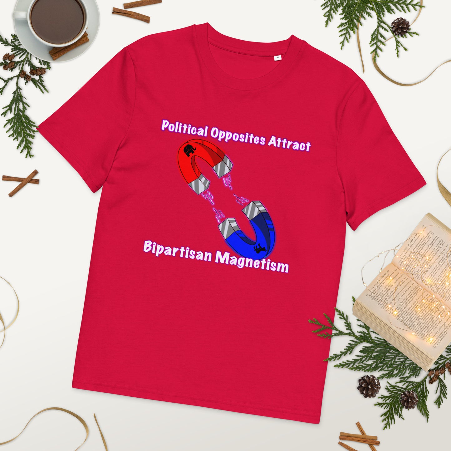 Bipartisan Magnetism Unisex organic cotton t-shirt