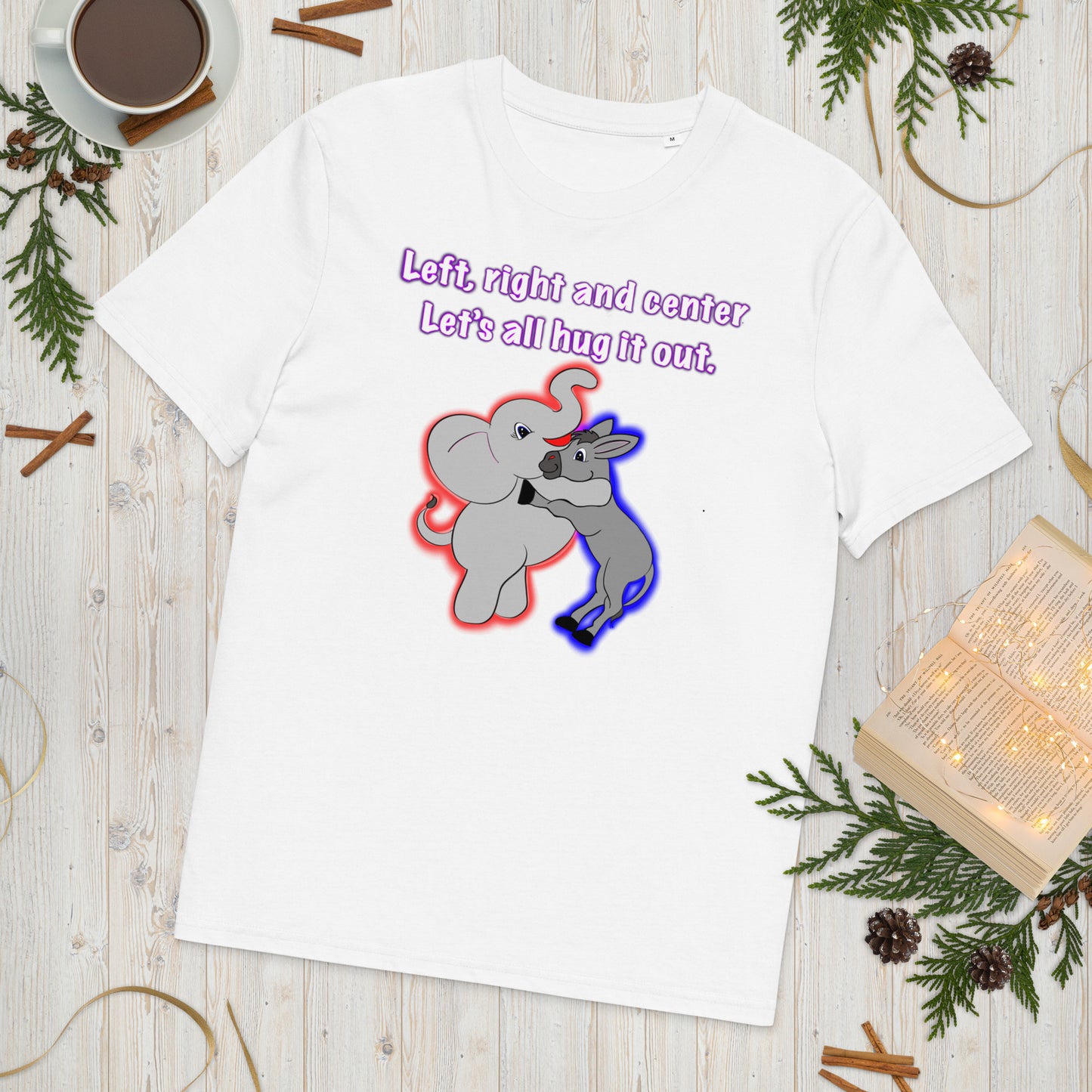 Let's hug it out Unisex organic cotton t-shirt