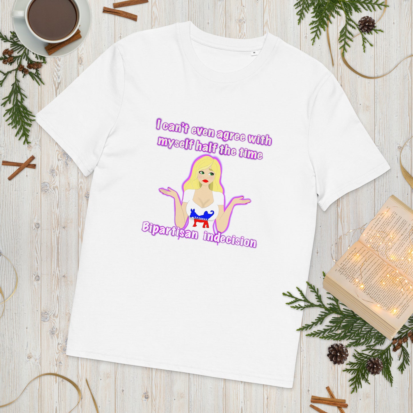 Bipartisan Indecision Unisex organic cotton t-shirt