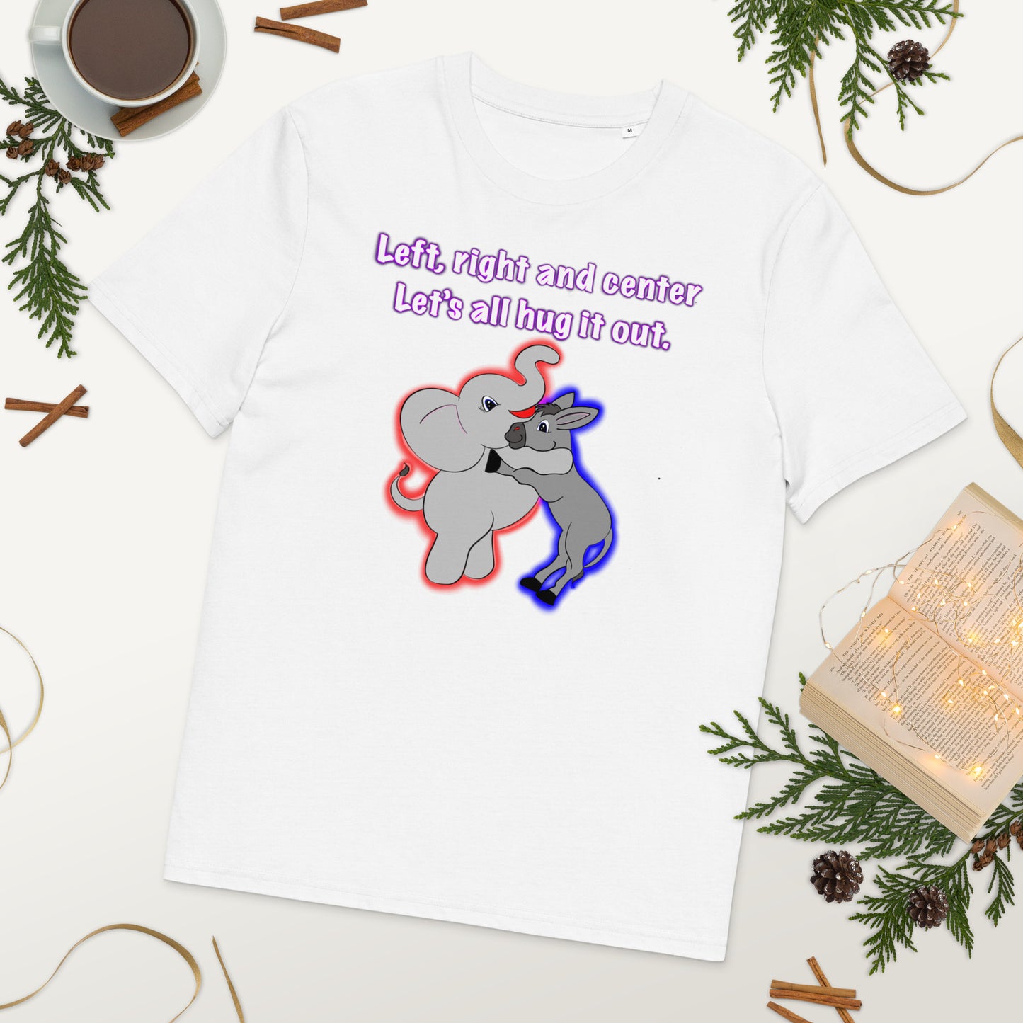 Let's hug it out Unisex organic cotton t-shirt