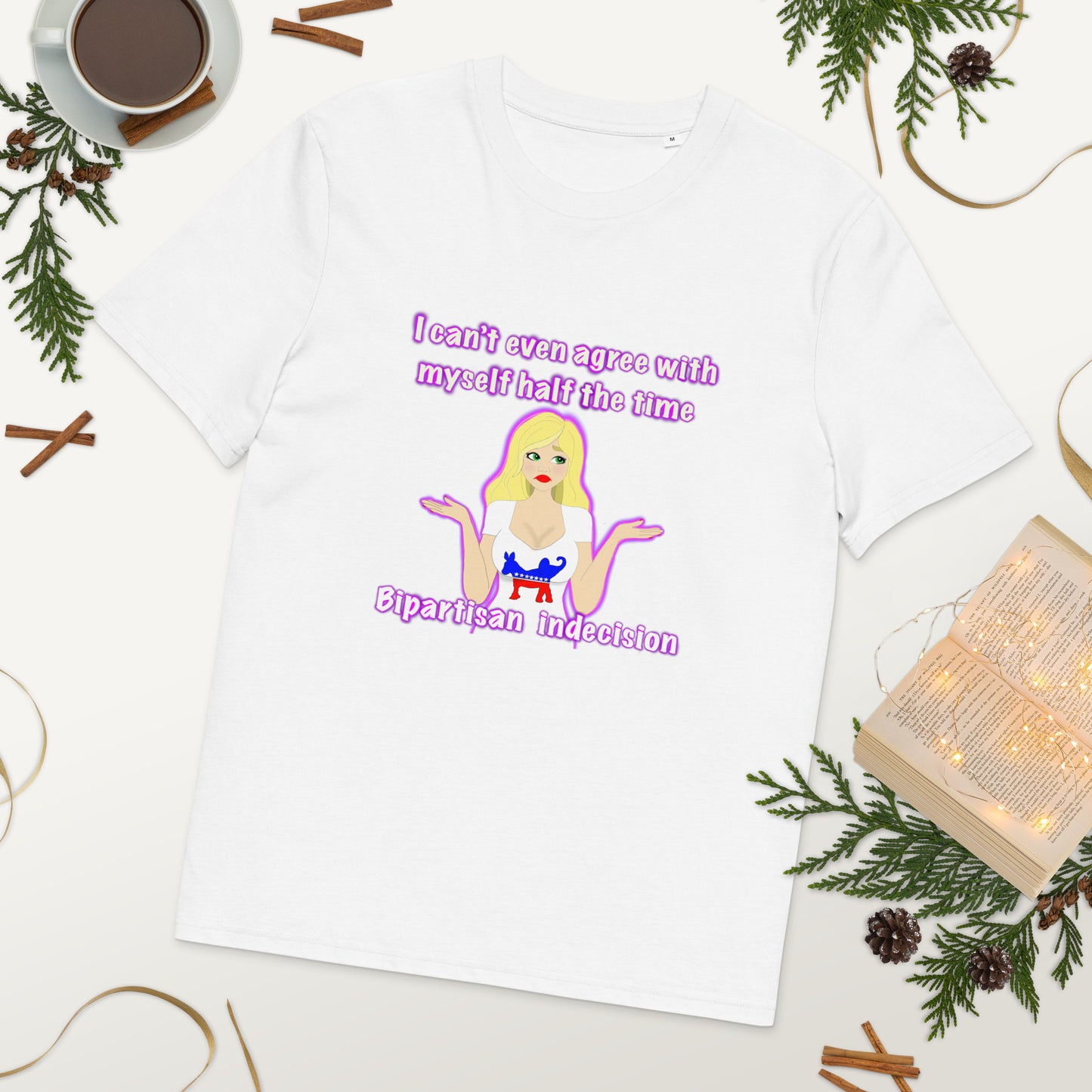 Bipartisan Indecision Unisex organic cotton t-shirt