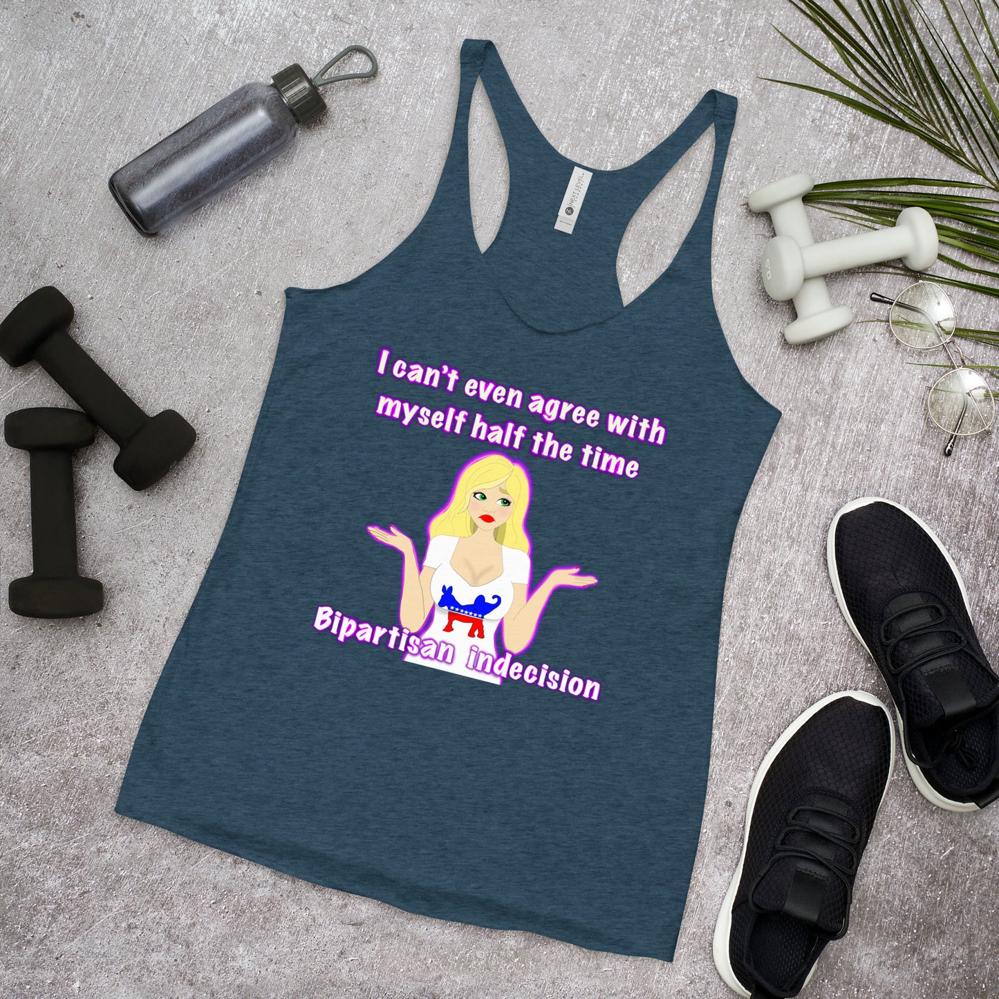 Biapartisan indecision Women's Racerback Tank