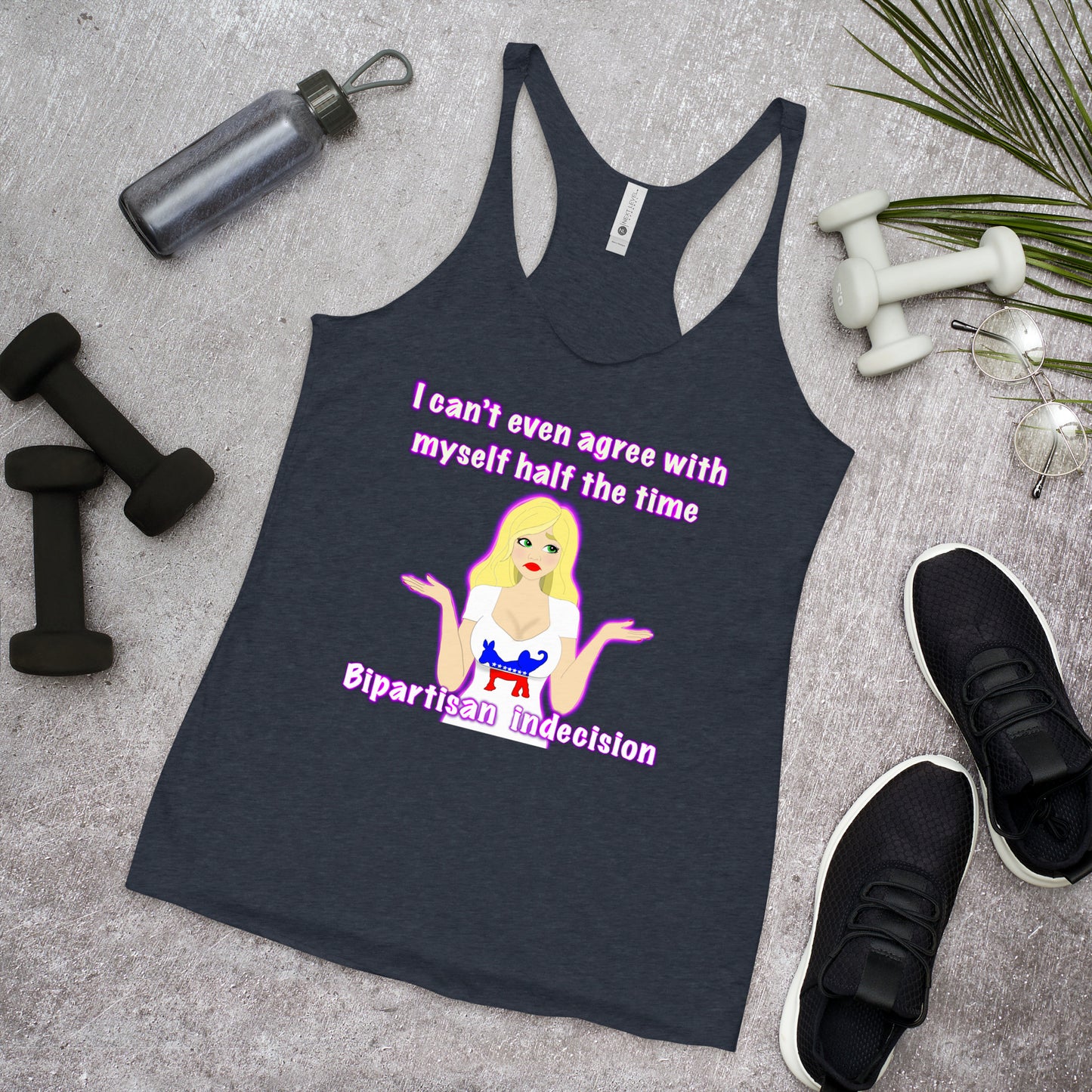 Biapartisan indecision Women's Racerback Tank
