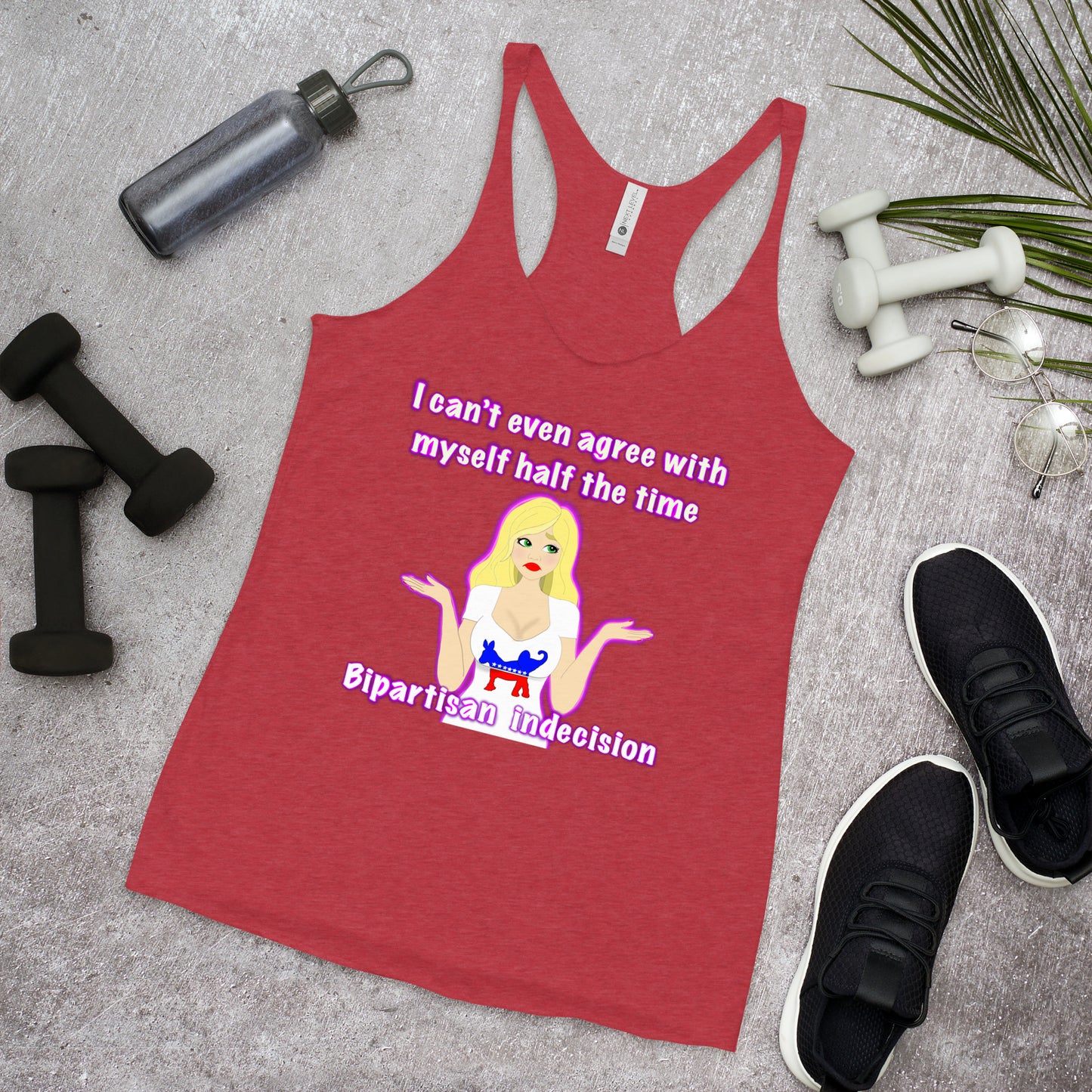 Biapartisan indecision Women's Racerback Tank