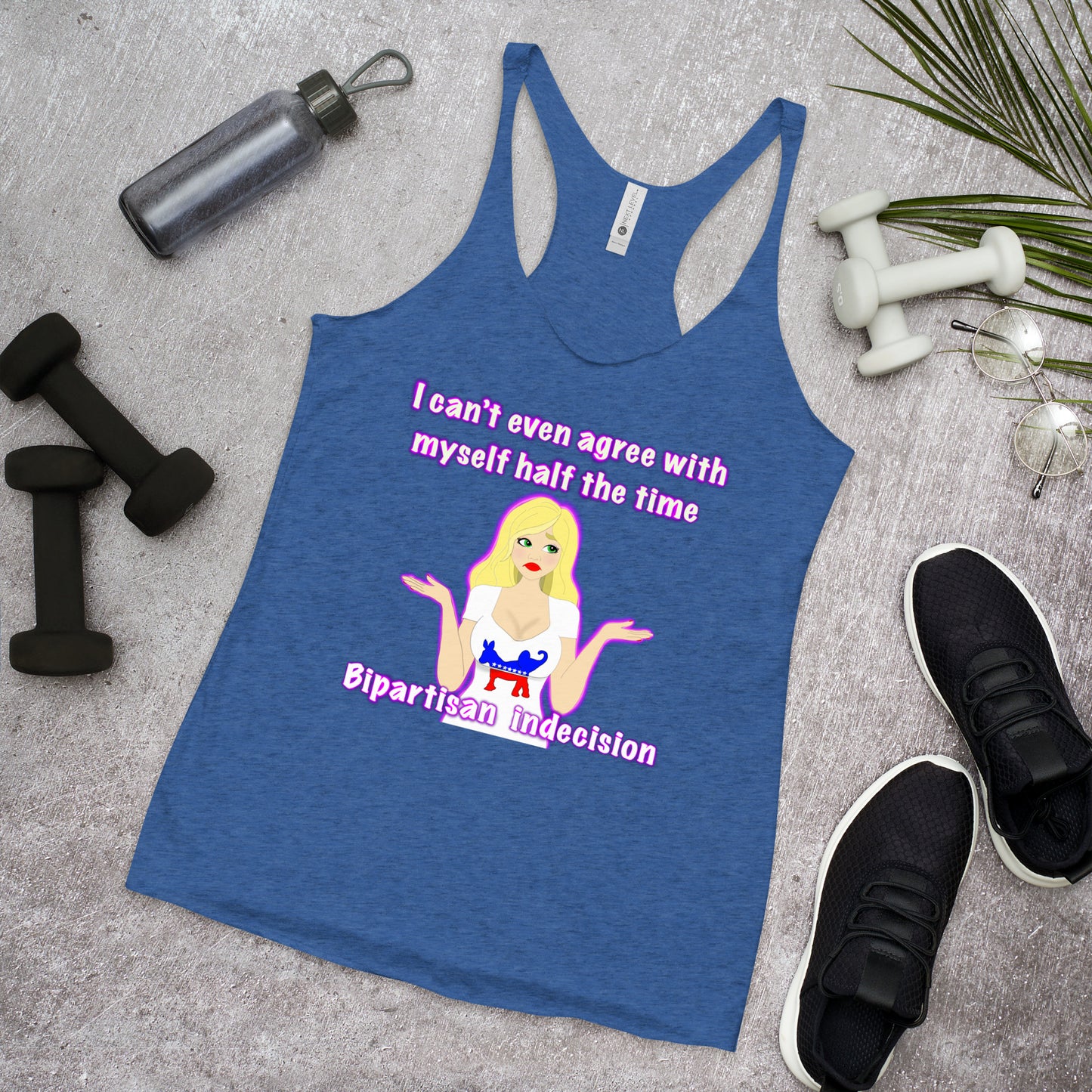 Biapartisan indecision Women's Racerback Tank