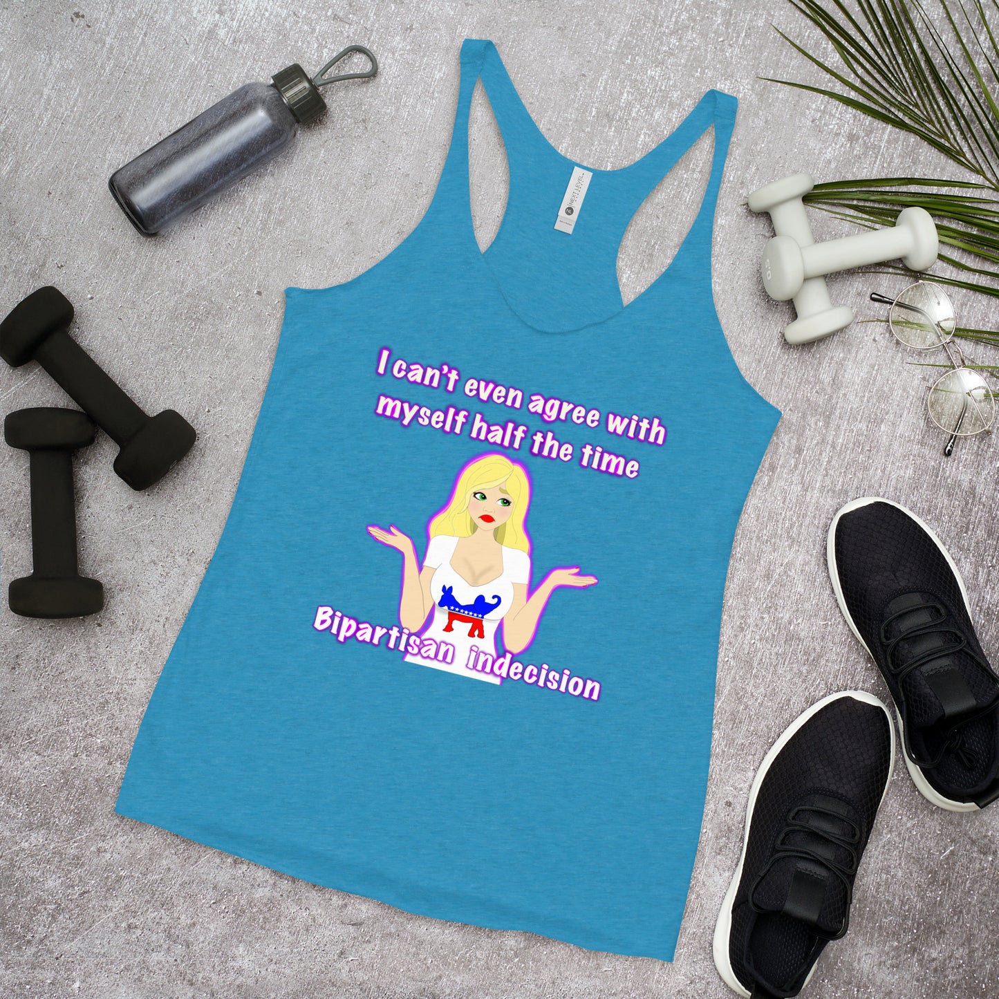 Biapartisan indecision Women's Racerback Tank